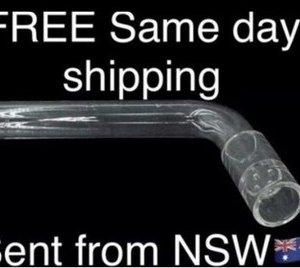 Curved Glass Pipe Stem Mouthpiece Replacement Tube For Air Solo
