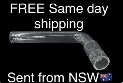 Curved Glass Pipe Stem Mouthpiece Replacement Tube For Air Solo