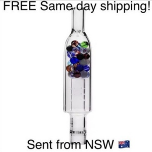 Straight Glass Bubbler Solo 1 2 3 Air Max Pro Mouthpiece Beads Herb Tube Cooling
